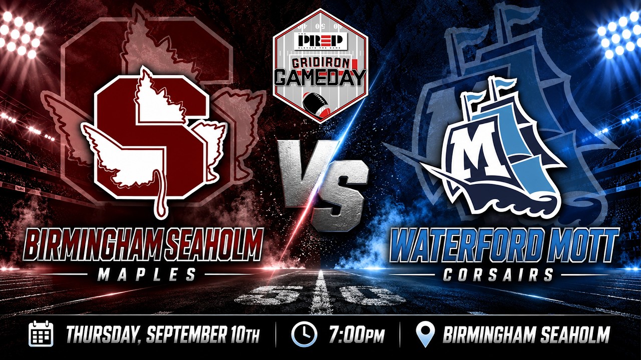 Gridiron Gameday || Birmingham Seaholm vs Waterford Mott || Varsity Football || Full Livestream