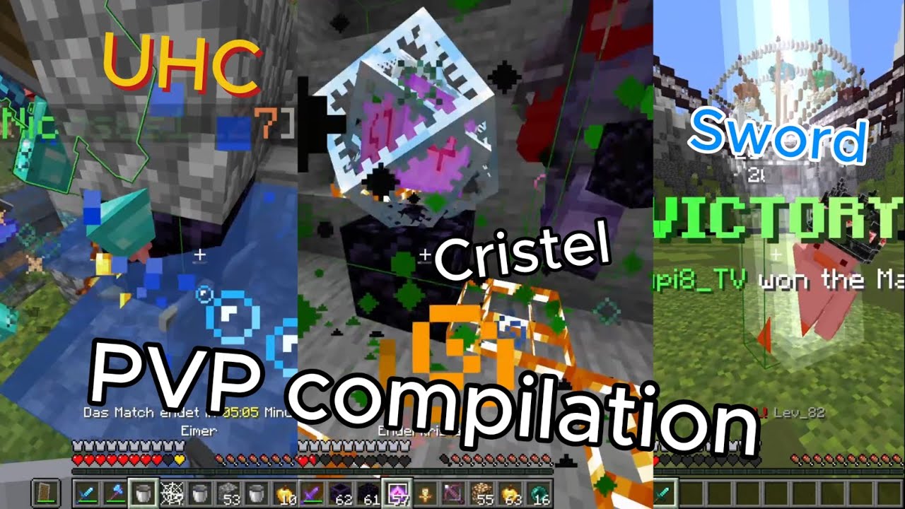 Minecraft pvp Compilation UHC Cristel Onlysword Skywars - YouTube