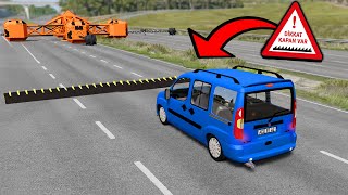 PATLAK TEKER İLE FREN TESTİ // DURAMAYAN ARABAYA PERT GARANTİ // BeamNG.drive // beamng speed bumps