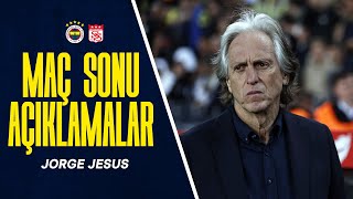 Teknik Direktörümüz Jorge Jesustan Maç Sonu Açıklamalar