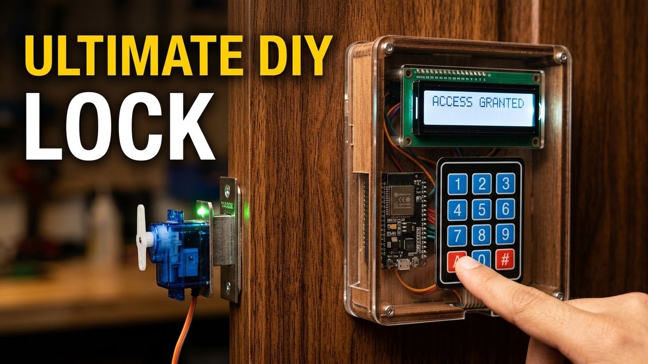 Smart Door Lock with ESP32 | Password-Protected System using Keypad ...
