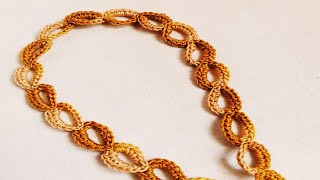 طريقة عمل يد حقيبة كروشيه على شكل سلسلة - how to make a crochet Bag Strap   chain Strap