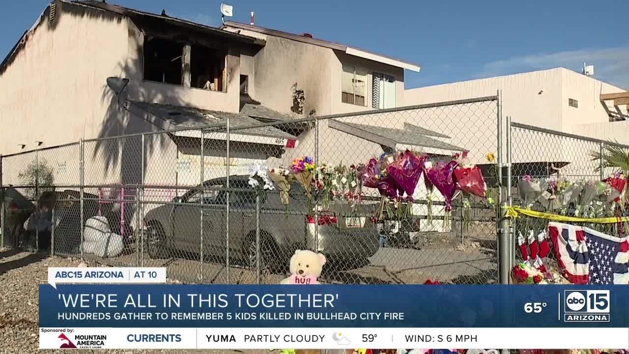 Community mourns five children lost in Anna Circle Fire in Bullhead