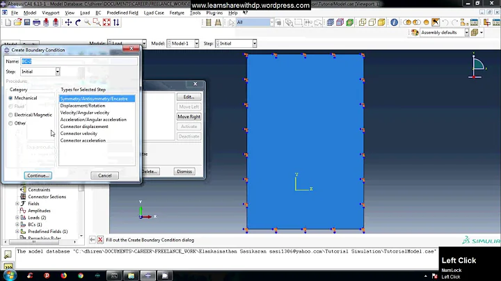 Fixed and Pinned boundary condition in abaqus
