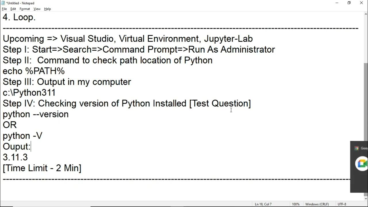 Adv Python Day-1 17-Jul-2023 | Introduction to Module II Verifying ...