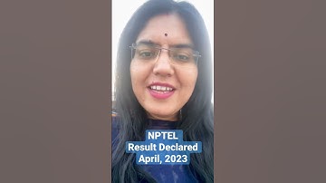 NPTEL Result Declared April, 2023 #nptel #nptel2023 #result