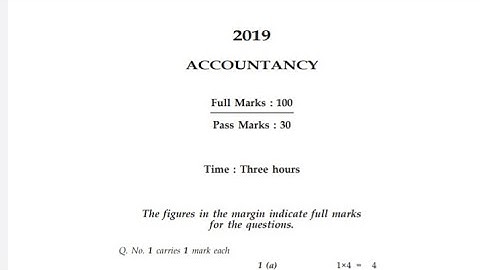H. S 1st Year Final Exam Accountancy Questions 2019 ! H. S First Year  Accountancy Questions 2019 !