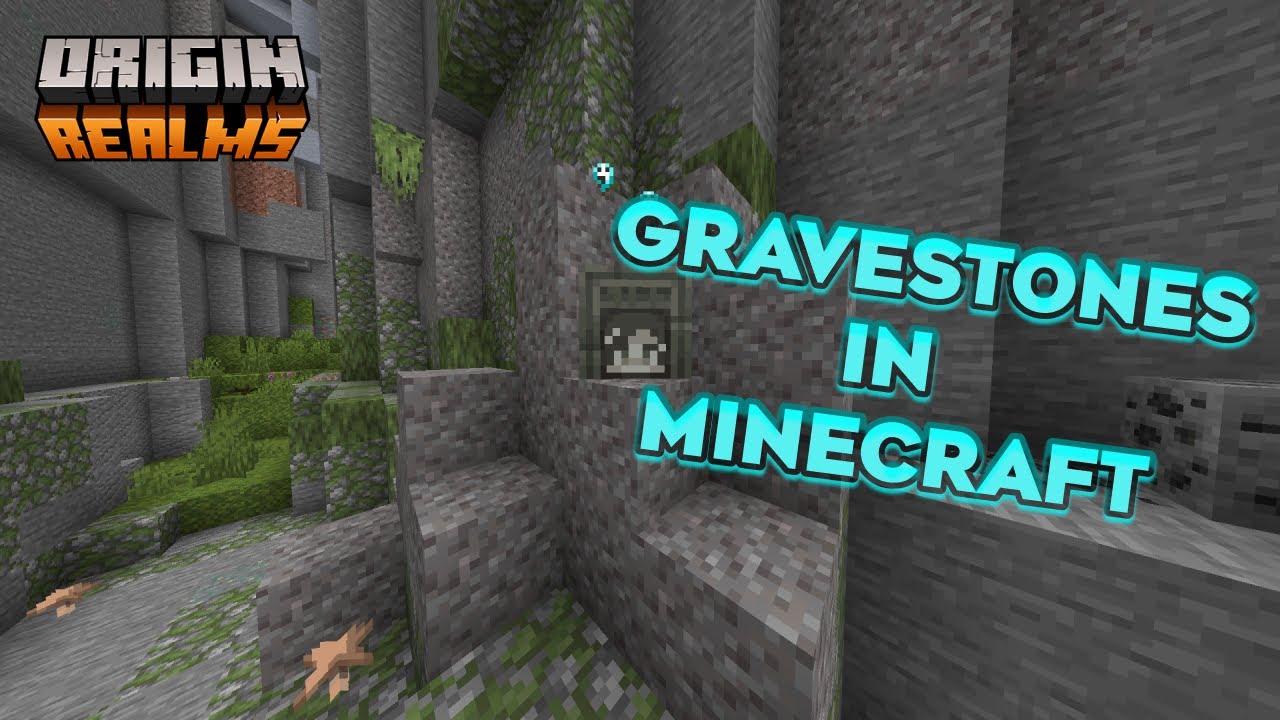 GRAVESTONES in MINECRAFT! Origin Realms Guide YouTube