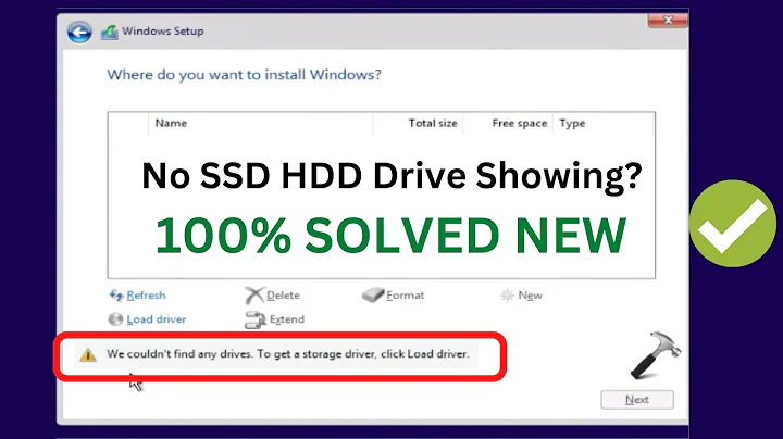 Windows10/11Installation Error- We couldn't find any drives To get a storage driver click load drive