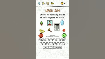 Brain challenge level 324 Guess his identit based on the object he used, Solution Walkthrough
