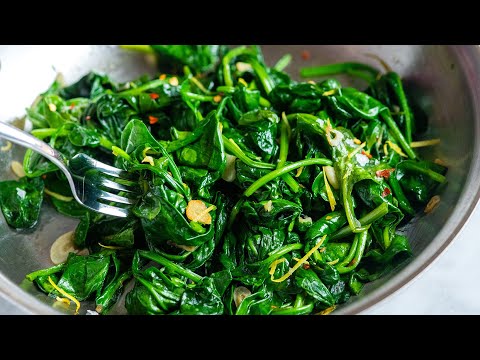 Lemony Sauteed Spinach with Garlic