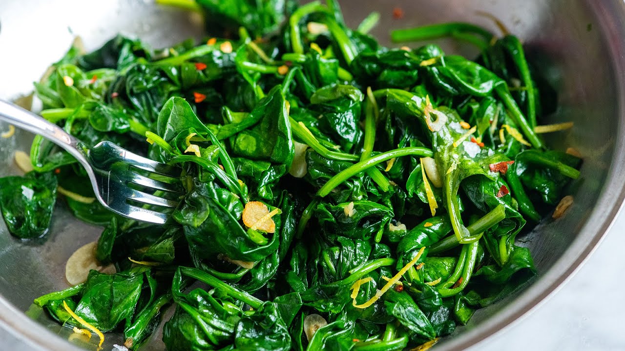 Lemony Sauteed Spinach