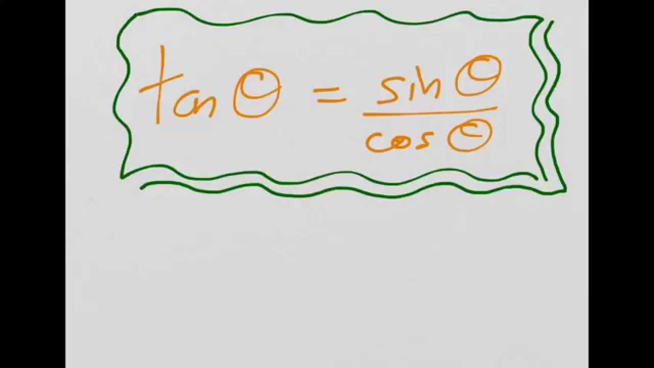 Proving the tanθ = sinθ / cosθ trigonometric identity - YouTube