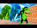 5 giant zombie mammoths chasing funny monkey esacape maze temple run game  funny animals doodles