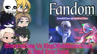 Fandom React Error404!Sans Vs KingOfMultiverse!Sans & Fatal Error Sans! (@NecDraws) GL2