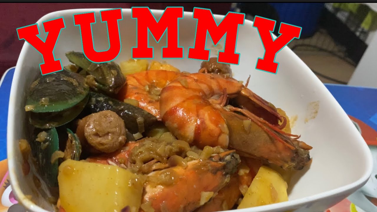 COOKING SPICY BUTTERED GARLIC SHRIMP & TAHONG YouTube