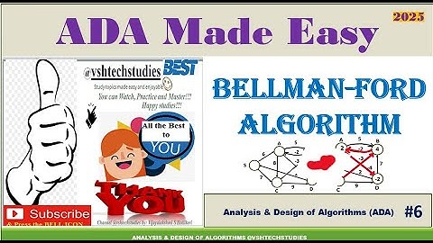 Bellman-Ford Algorithm | Analysis and Design of Algorithms | ADA
