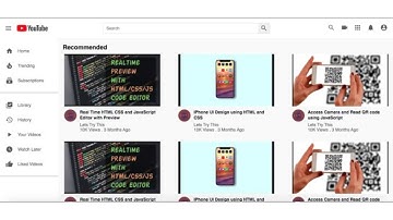 YouTube Clone Design Using HTML and CSS