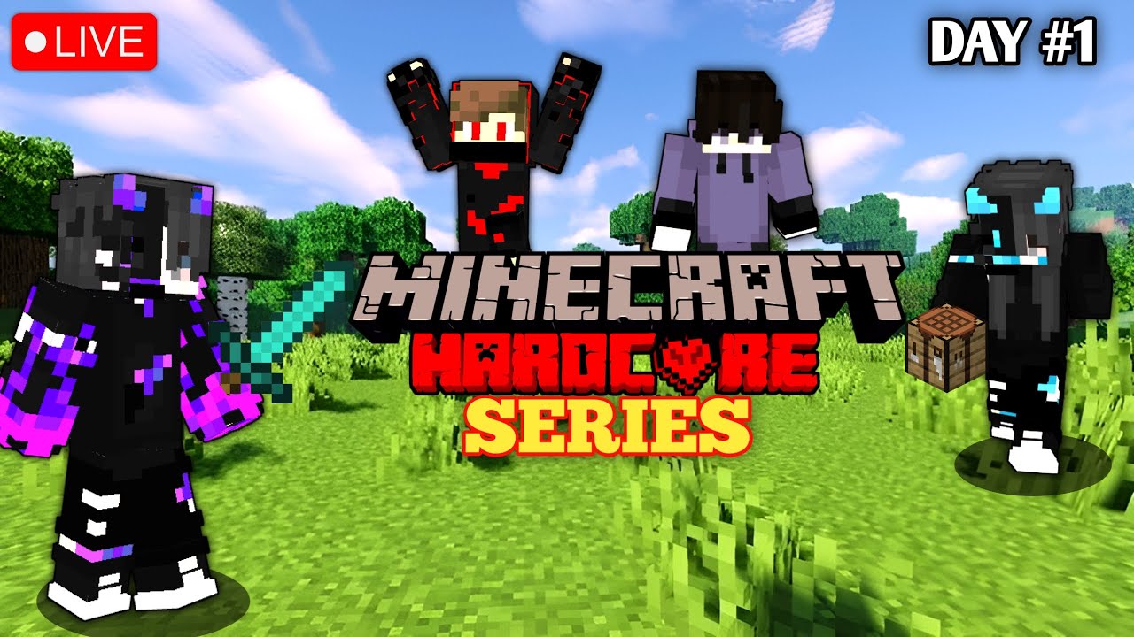 MINECRAFT HARDCORE LIVE - NEW WORLD THIS IS OUR LAST DAY IN HARDCORE ...