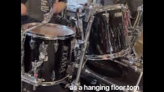 SOLD: TAMA Granstar 15”x14” Rack Tom (Jet Black wrap) 