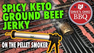 Spicy Keto Ground Beef Jerky on The Pellet Smoker  LG 900