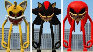 I BECOME NEW TAILS NIGHTMARE SMILEY'S vs KNUCKLES SMILEY'S vs SHADOW SMILEY'S in Garry's Mod