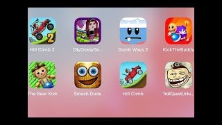 Hill Climb 2,City Crossy Games,Kick The Buddy,The Bear Kick,Smash Dude,HillClimb,Troll Quest Unluck screenshot 3