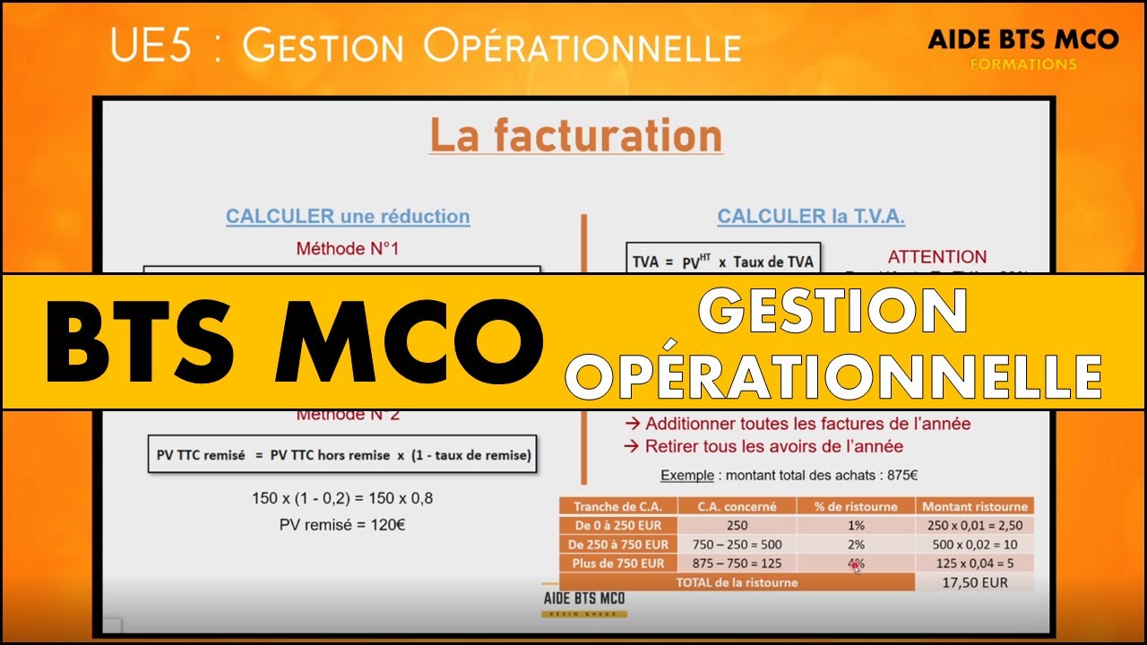 AIDE BTS MCO | Comment faire une FACTURE ? Les bases de la facturation