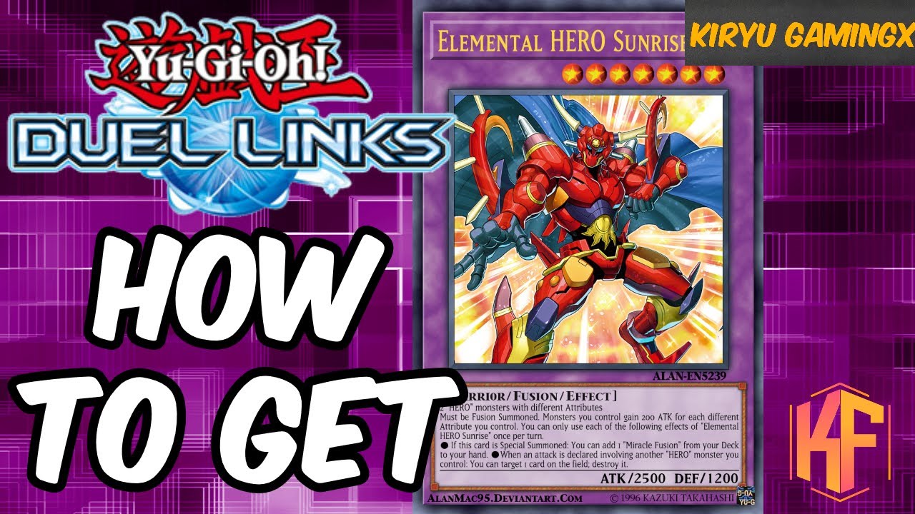HOW TO GET ELEMENTAL HERO SUNRISE in Yu-Gi-Oh Duel Links!