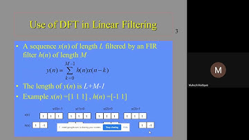 USe of DFT in linear filtering