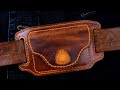 How to make a leather belt wallet | Leather craft DIY | Tutorial and pattern download