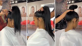 She wanted LONG HAIR that LOOKED LIKE IT WAS HERS. Watch this!