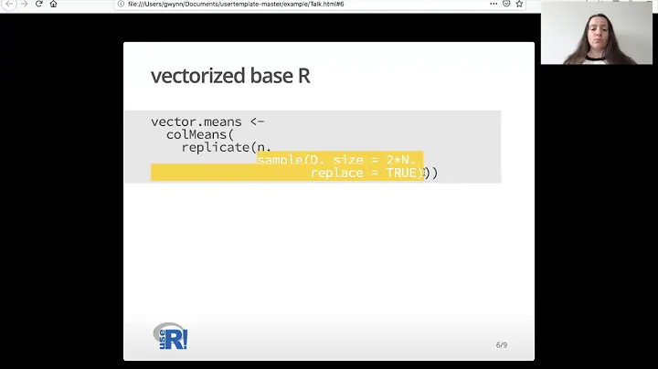 useR! 2020:  FasteR code: vectorizing computations...