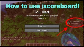 How To Use The /scoreboard Command in Minecraft!