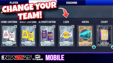 How To Change Your Team In NBA 2K25 MYTEAM MOBILE!