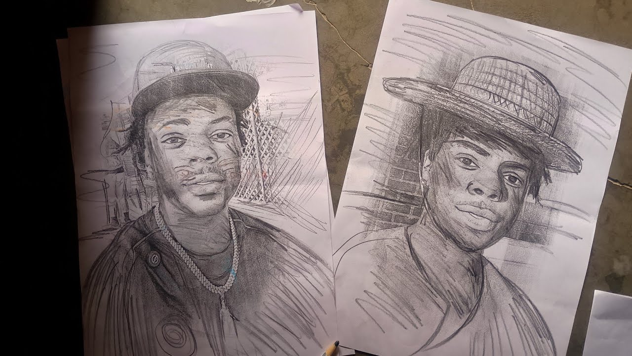 I show speed drawing step by step 