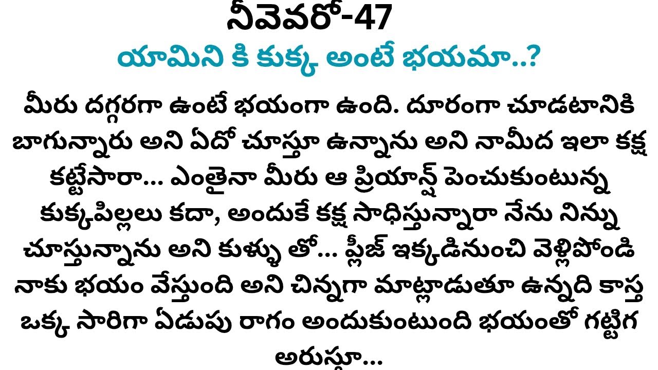 నీవెవరో-47 #అందరి మనసులు హత్తుకునే అందమైన రొమాంటిక్ ప్రేమ కథ