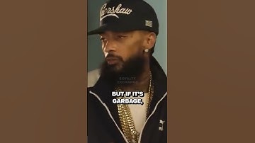Nipsey Hussle On Early Supporters 👀💪 - “If It’s Garbage Throw It Out The Window Bro”