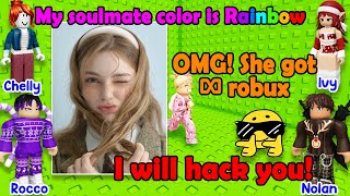 ❤️💚💛 TEXT TO SPEECH 🌹🌈 My Soulmate Color Is Rainbow, Is It Zero Or Infinity Robux! 🍀 Roblox Story