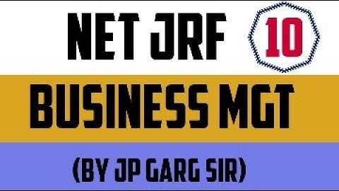 Business Management for NTA NET COMMERCE I RPSC FIRST GARDE I By JP GARG SIR I Class 10