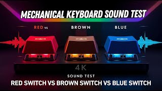 Red Switch vs Brown Switch vs Blue Switch | Mechanical Keyboard Sound Test &amp; Comparison