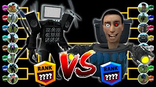 SKIBIDI TOILET TOURNAMENT BRAWL STARS RANKS UP CAMERAMAN TITAN UPGRADED & SPIEKERMAN & DRILLMAN