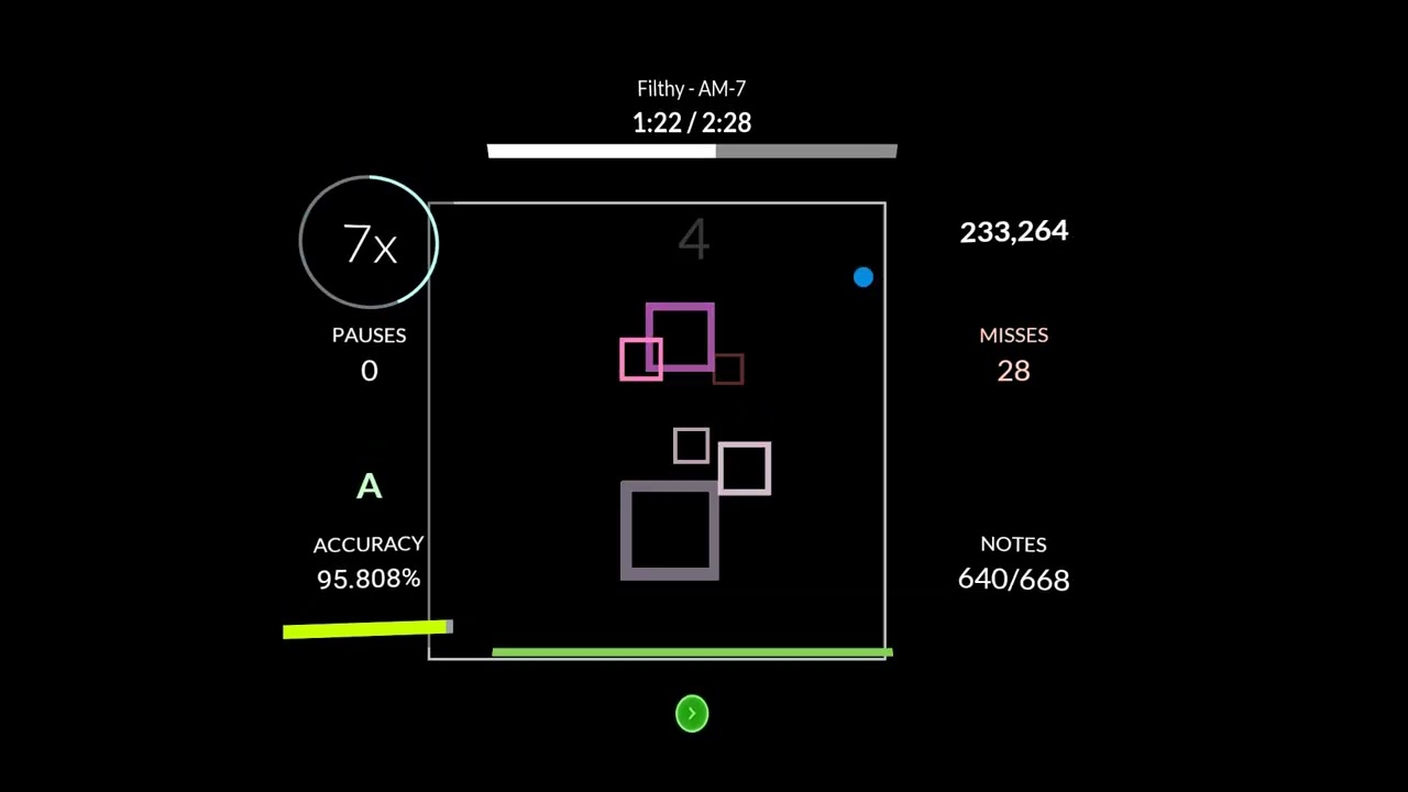 Filthy - AM-7  Speed+ 96.173% acc 306 rp - Rhythia