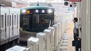 【7112F  恩田出場回送】東急7000系7112編成が回送電車として長津田駅6番線に到着するシーン（144-1*2レ）2022.8.25