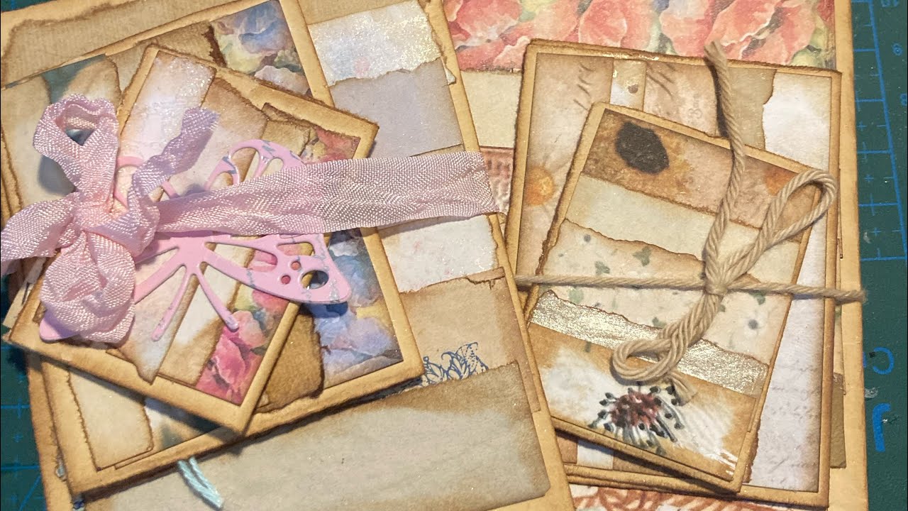 Using leftover paper strips to make stacked booklets - YouTube