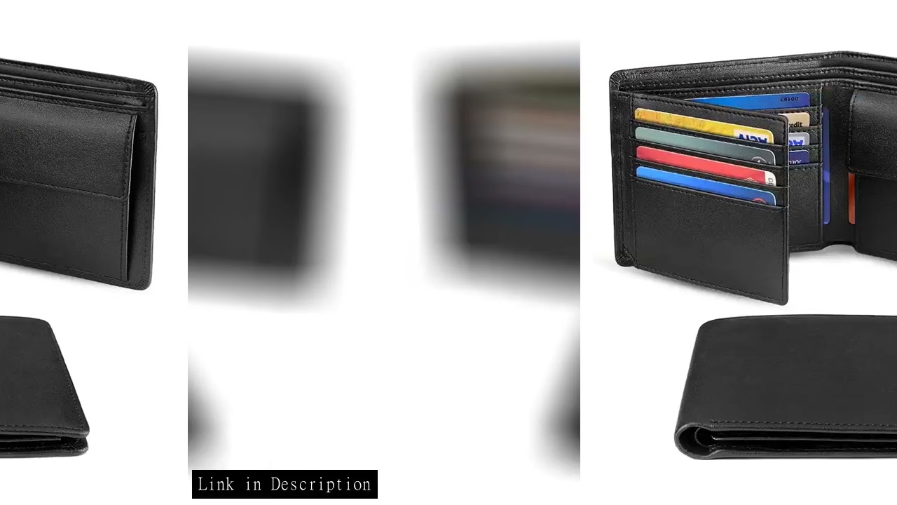 YATBEST Men's Wallet Three Fold Large Capacity 100% Genuine Leather RFID Anti Theft Brush With Coin