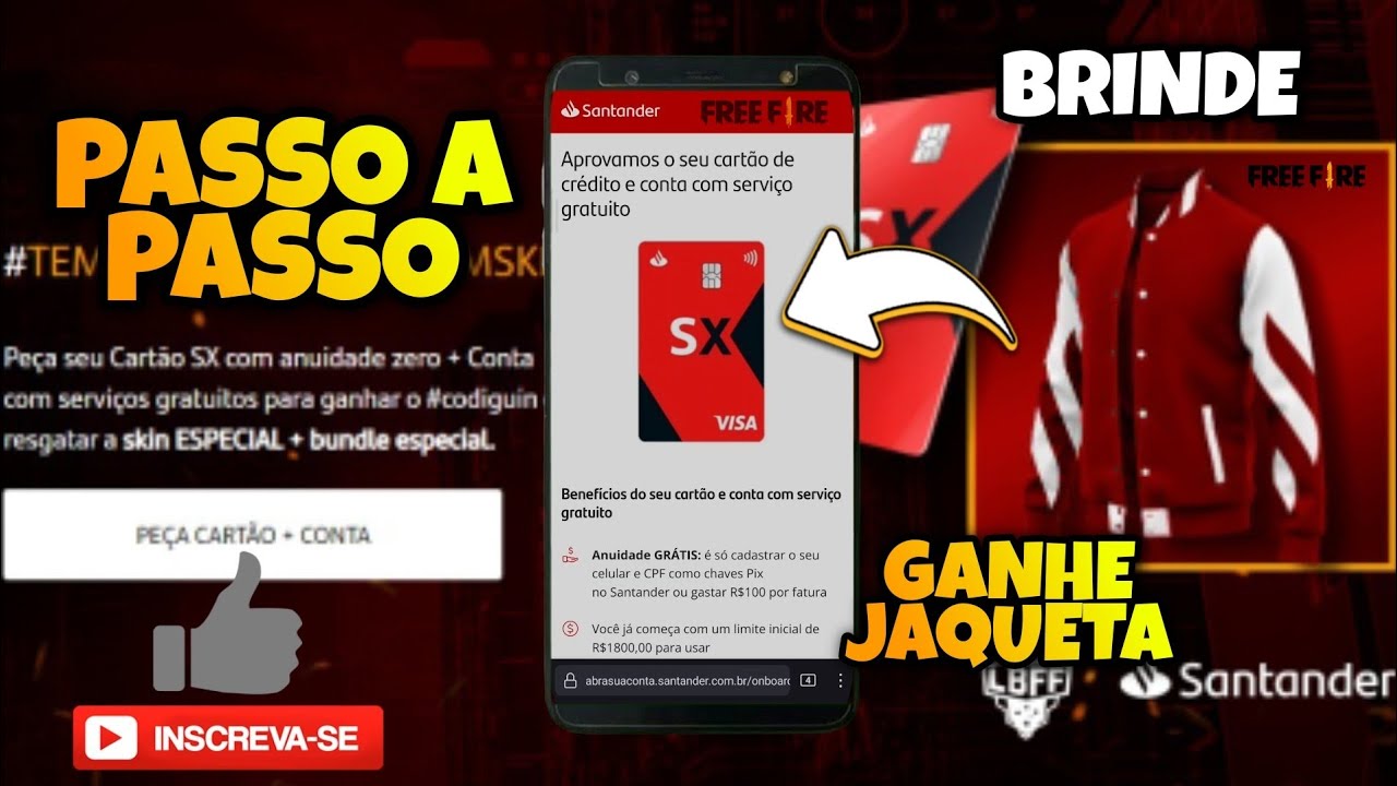 CODIGUIN FF 2023: código Free Fire ATIVO da Jaqueta Santander; resgata