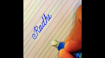 "Radhe Radhe" in Cursive #cursivewriting #calligraphy #radhakrishna #radheradhe #radhe #shorts