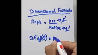 Dimensional formula of angle with trick #shorts #youtubeshort #navbodhteacher