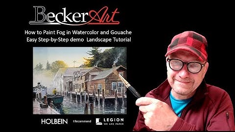 How to Paint Fog in Watercolor and Gouache | Easy Step-by-Step demo  Landscape Tutorial